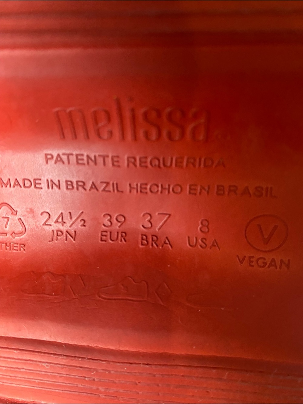Melissa Red Platform Sandals | Vegan Jelly Shoes | Women’s - Picture 9 of 12
